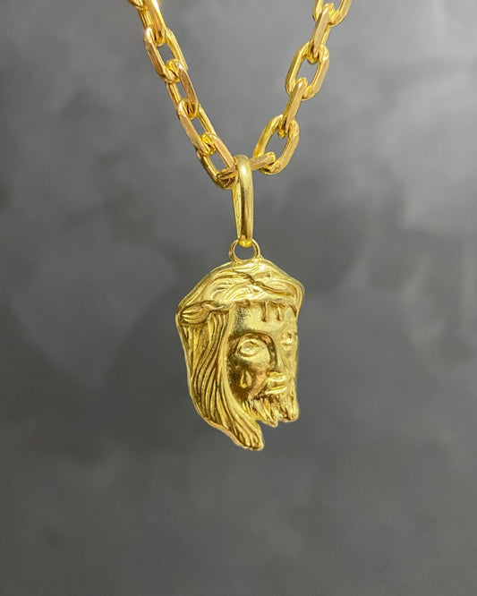 PINGENTE ROSTO DE CRISTO CHORANDO - 3x2cm