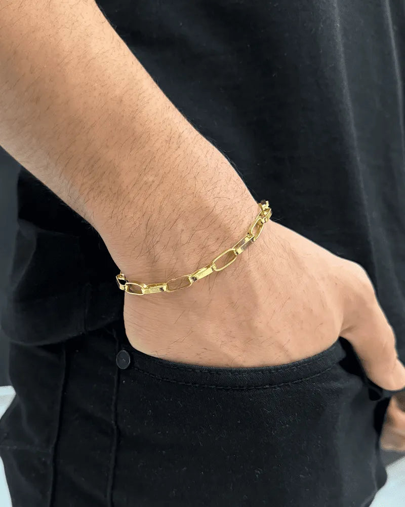 Kit Cordão e pulseira tijolinho 5mm