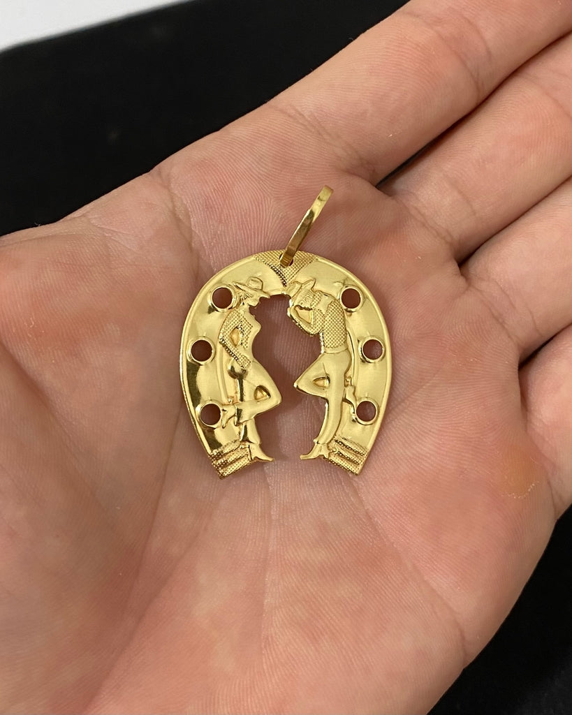 PINGENTE FERRADURA CASAL COUNTRY - 3,3x3,5cm