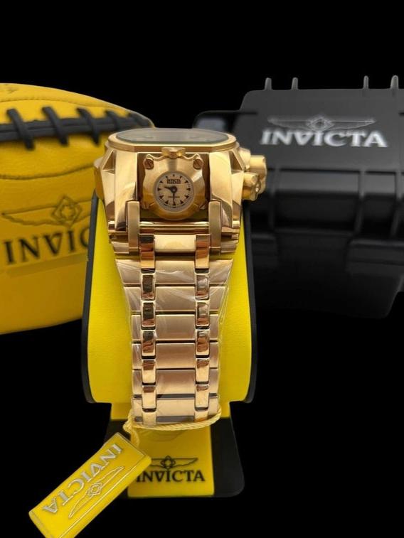 Relógio Invicta Zeus Magnum Banhado A Ouro completo na caixa com manual certificado