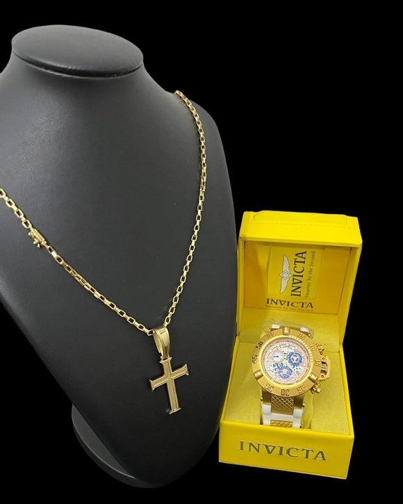 Relógio Invicta Subaqua Noma 3 + Cordão 3mm Tijolinho + Ping 100% Original