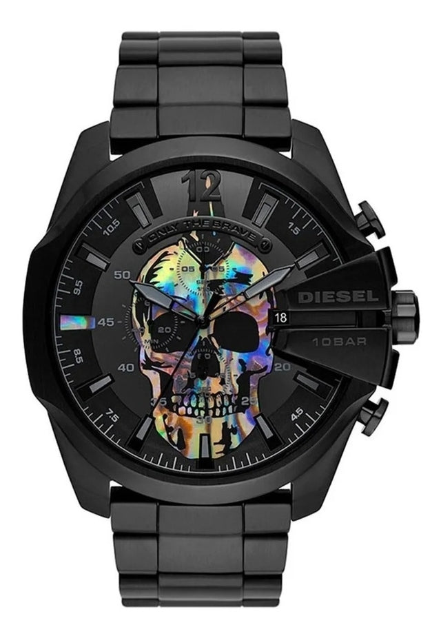 Relógio Diesel Dz4582 Mega Chief Skull Rainbow 100% Original C/ Caixa e Manual