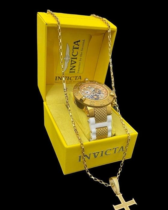 Relógio Invicta Subaqua Noma 3 + Cordão 3mm Tijolinho + Ping 100% Original
