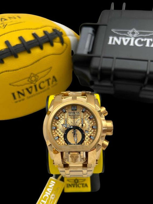 Relógio Invicta Zeus Magnum Banhado A Ouro completo na caixa com manual certificado
