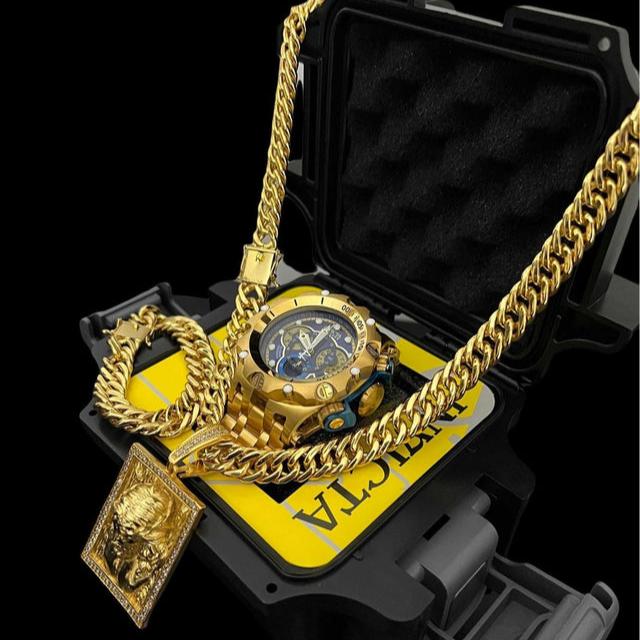 Relógio Invicta Venon Hybrid 100% Original + Kit 13mm Grumet Cordão + Pulseira + Pingente Banhado a Ouro 18K