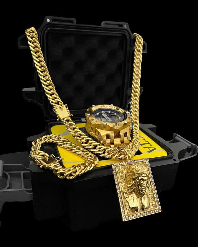 Relógio Invicta Venon Hybrid 100% Original + Kit 13mm Grumet Cordão + Pulseira + Pingente Banhado a Ouro 18K