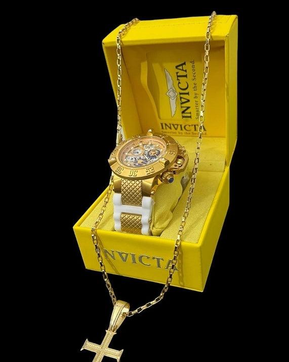 Relógio Invicta Subaqua Noma 3 + Cordão 3mm Tijolinho + Ping 100% Original