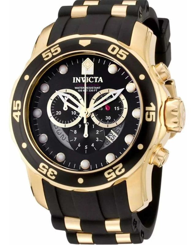 Relógio Invicta Pro Diver 6981 Banhado A Ouro 100% Original C/ Caixa e Manual