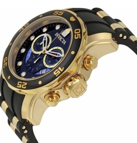 Relógio Invicta Pro Diver 6981 Banhado A Ouro 100% Original C/ Caixa e Manual