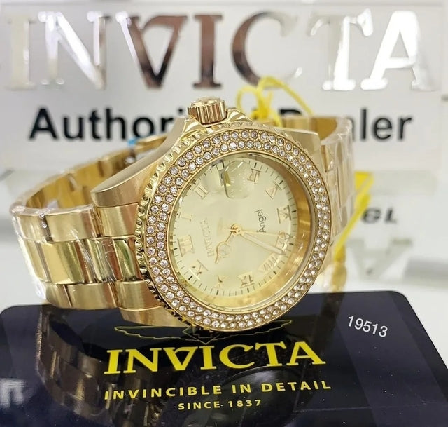Relógio Invicta Angel Banhado A Ouro 18k (sem caixa)