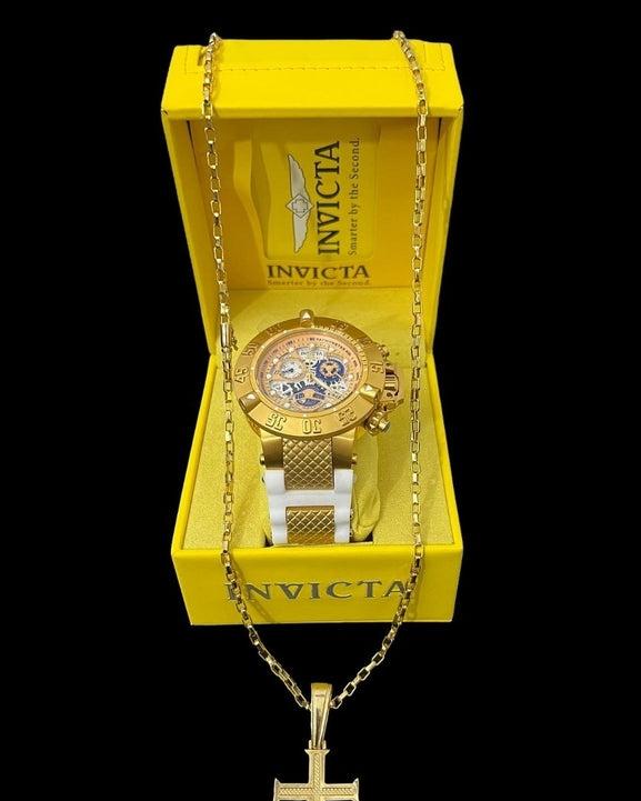 Relógio Invicta Subaqua Noma 3 + Cordão 3mm Tijolinho + Ping 100% Original