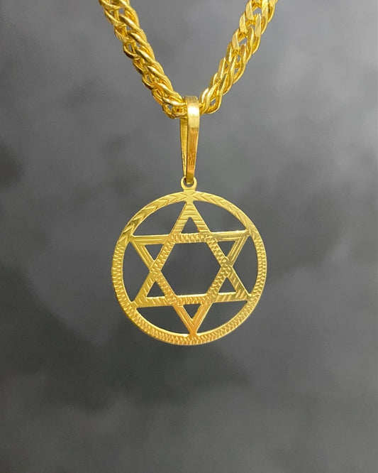 PINGENTE ESTRELA DE DAVI COM ARO - 2,3x2,3cm