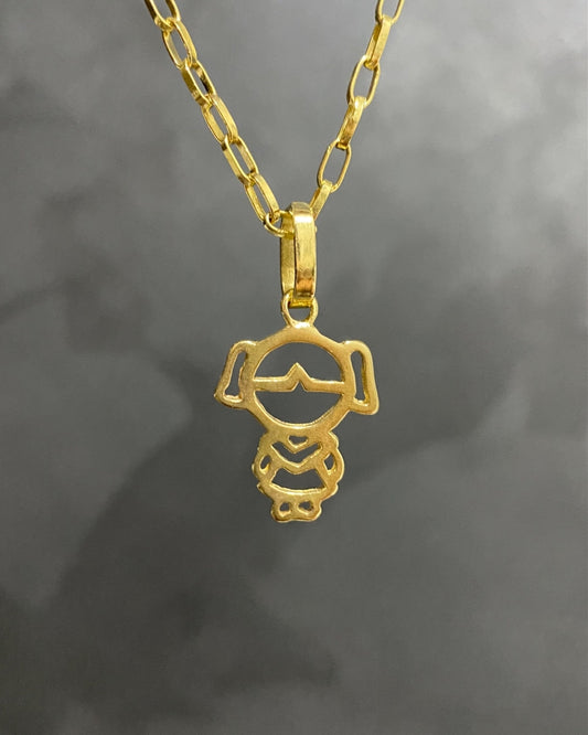 PINGENTE MENININHA - 2,5x1,8cm