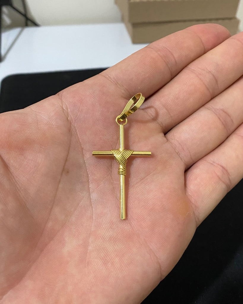 PINGENTE CRUZ AMARRADA GRANDE - 4,5x2,7cm