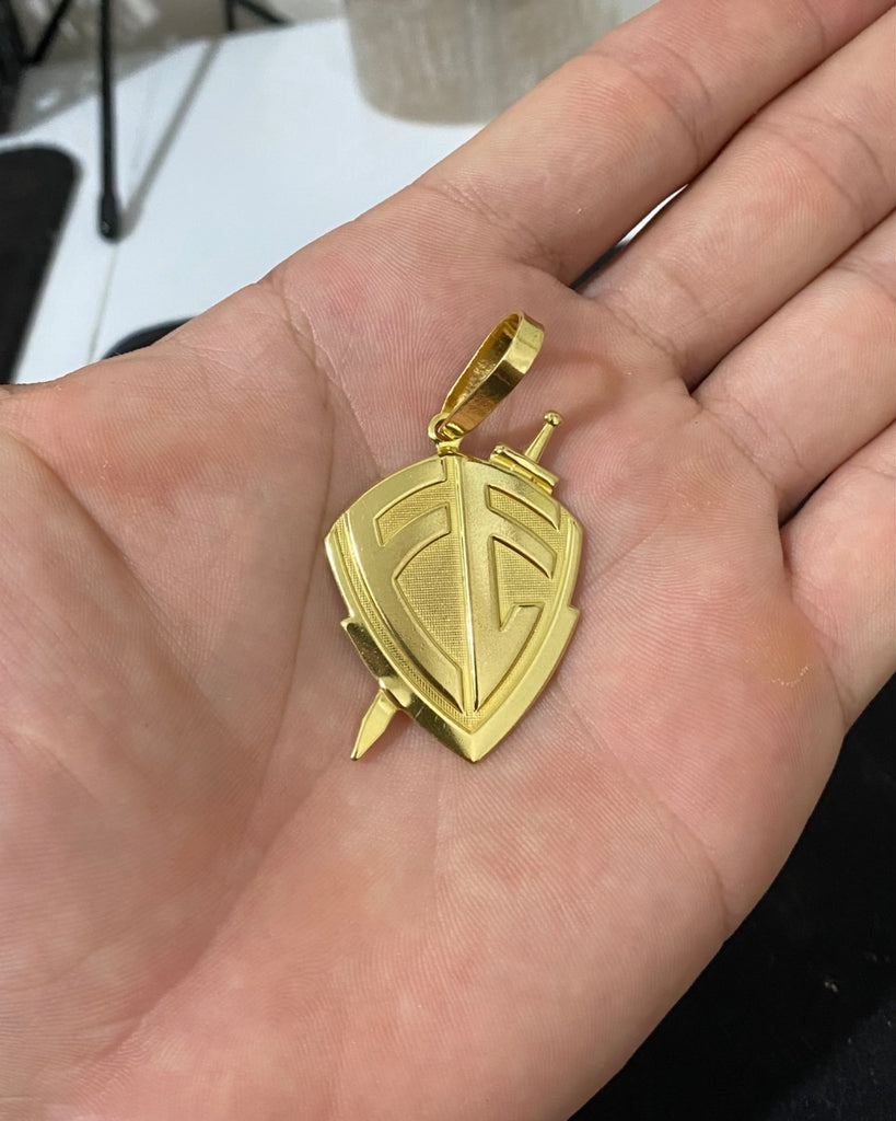 PINGENTE ESCUDO DA FÉ - 3,5x3cm