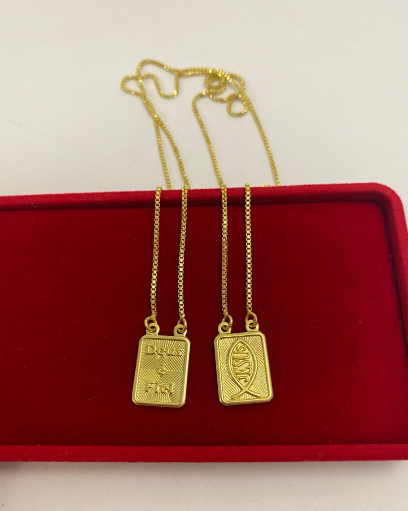 ESCAPULÁRIO VENEZIANA DEUS É FIEL/JESUS - 2mm - 70cm