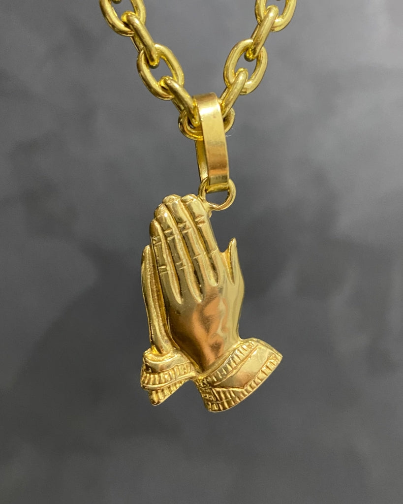 PINGENTE MÃO ORAÇÃO GRANDE - 4x2,5cm