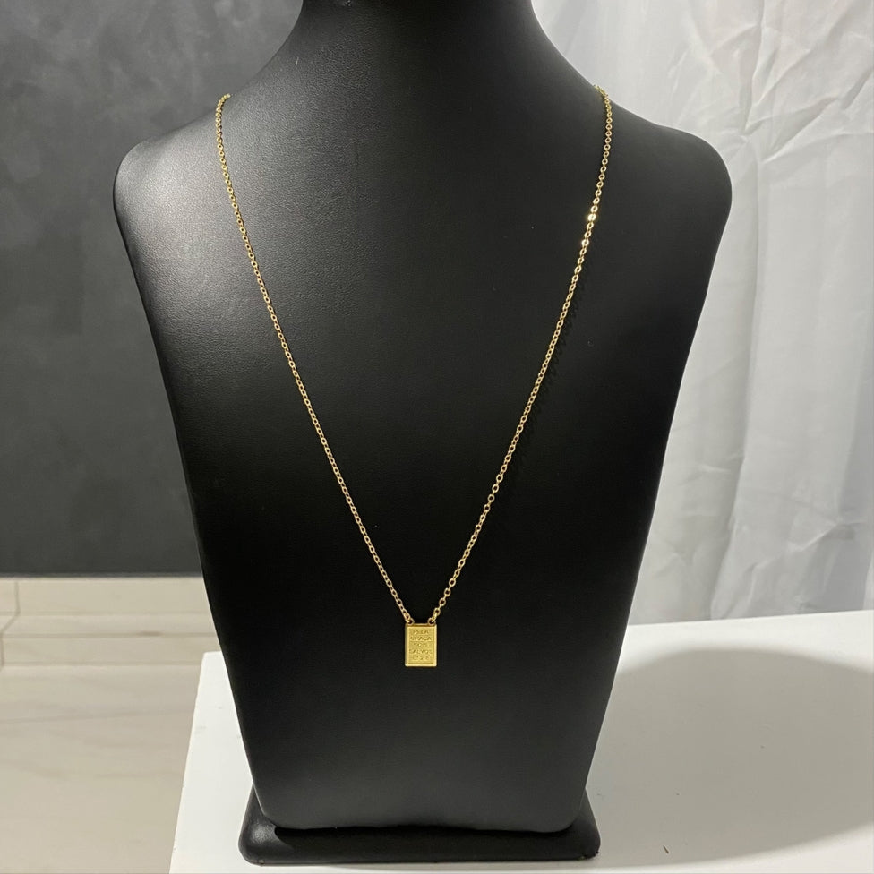 ESCAPULÁRIO CADEADO O SENHOR TE ABENÇOE E TE GUARDE/PELA GRAÇA SOIS SALVOS - 2mm - 65cm