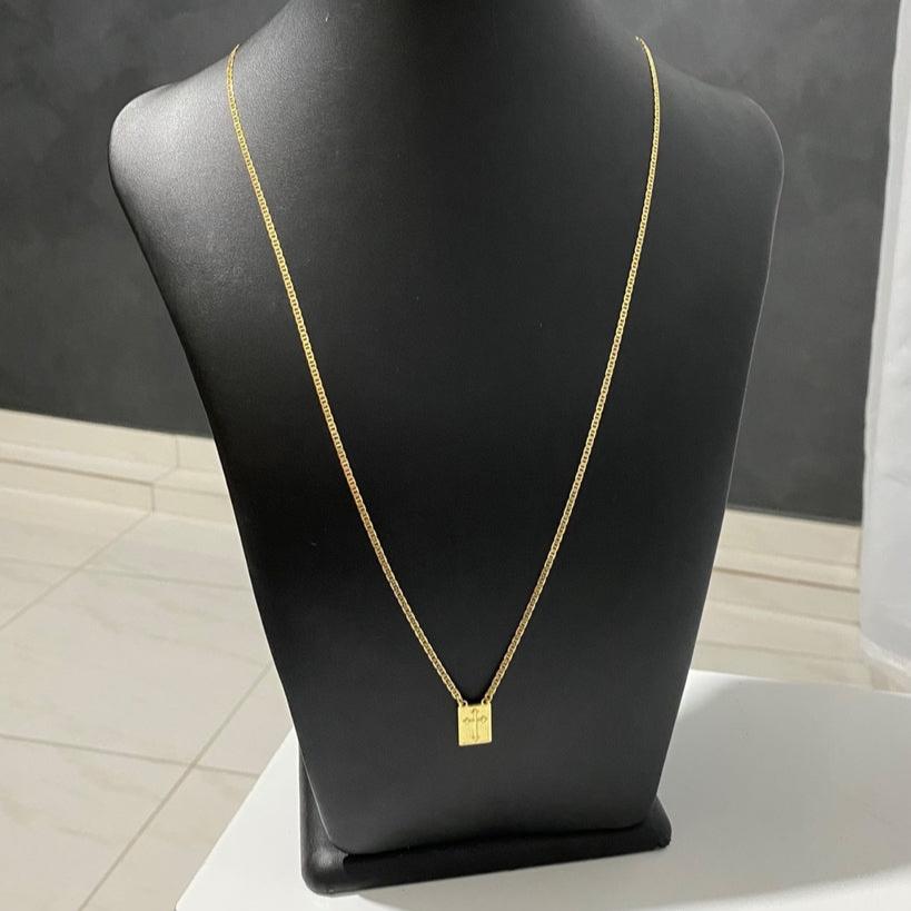 ESCAPULÁRIO PIASTRINE CRUZ/ESTRELA DE DAVI - 2mm - 70cm