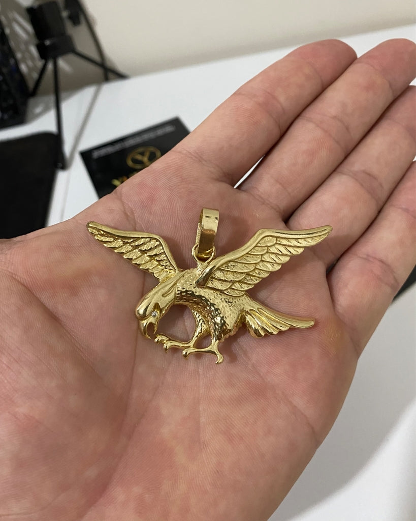 PINGENTE ÁGUIA CRAVEJADO - 4x6,5cm