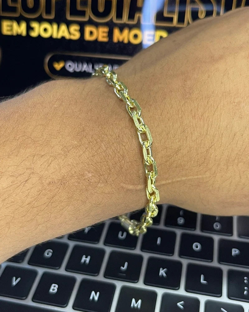 PULSEIRA CADEADO DE QUINA 6MM