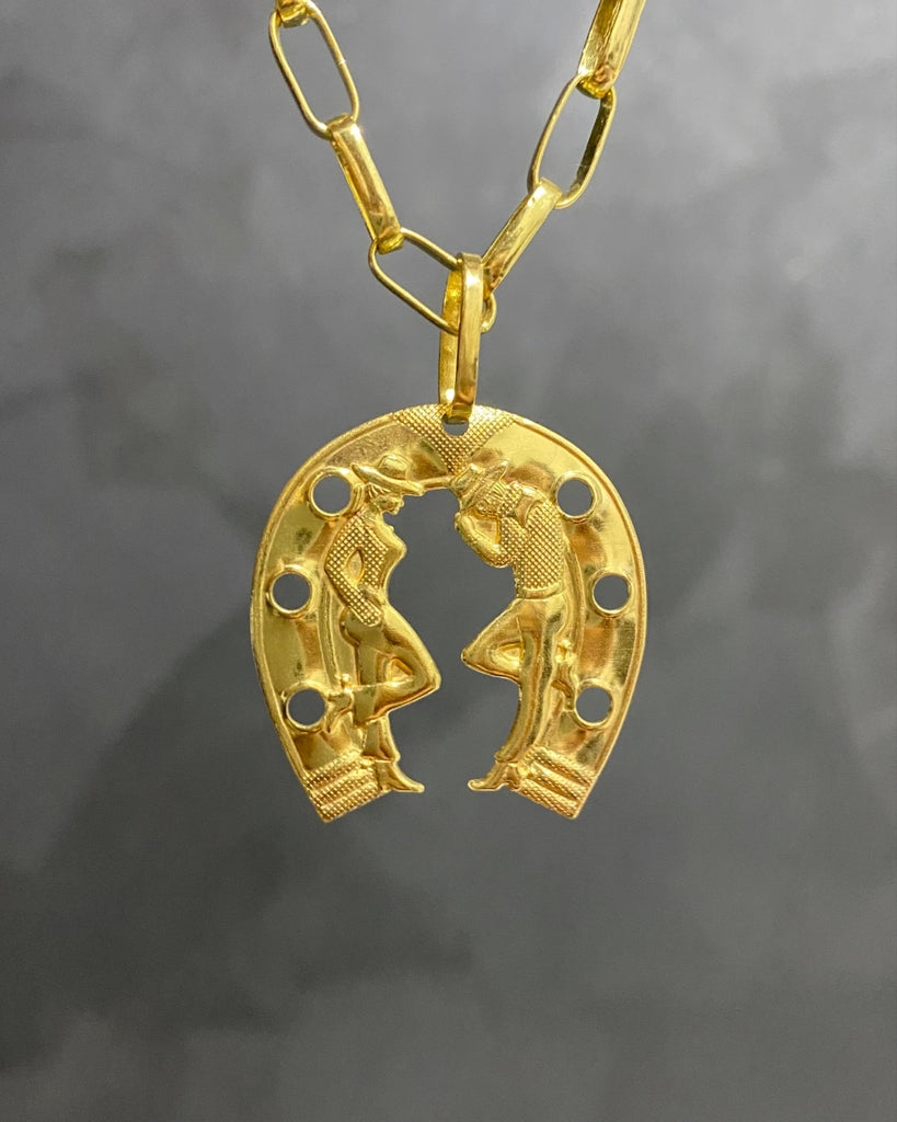 PINGENTE FERRADURA CASAL COUNTRY - 3,3x3,5cm