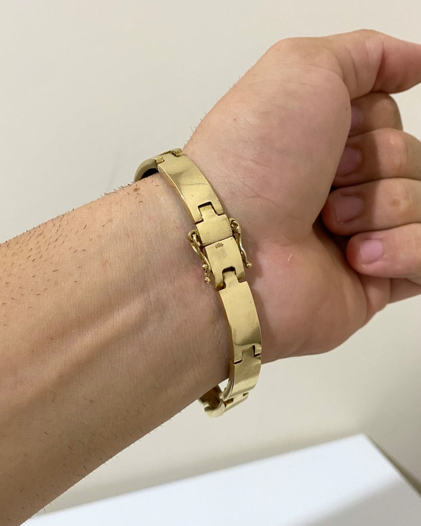 BRACELETE LISO 9MM FEITO DE MOEDA ANTIGA - 21cm