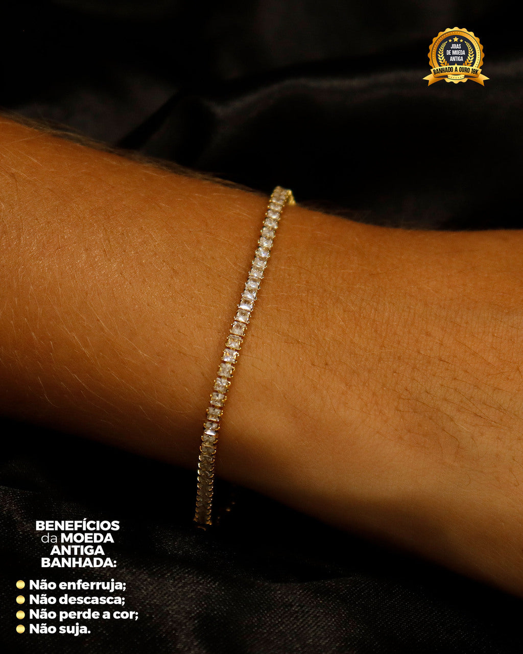 PULSEIRA BANHADA: RIVIERA QUADRADA 2MM