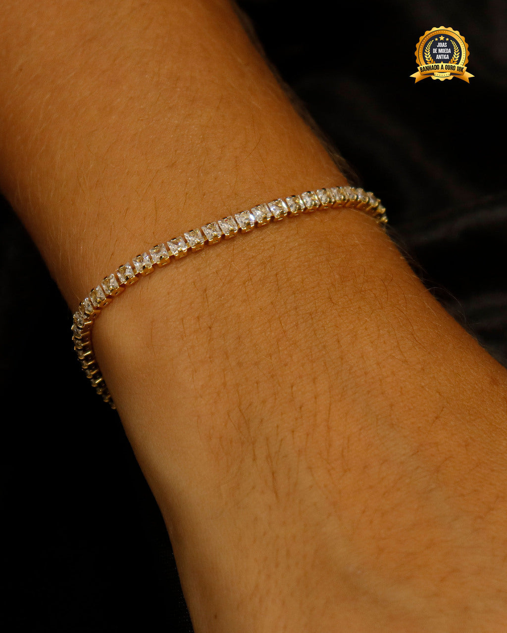 PULSEIRA BANHADA: RIVIERA QUADRADA 3MM