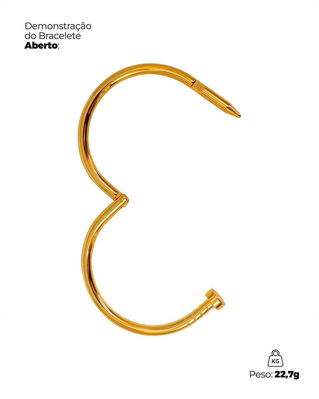 BRACELETE BANHADO: PREGO