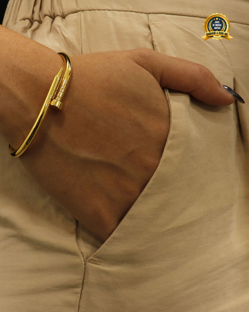 BRACELETE BANHADO: PREGO