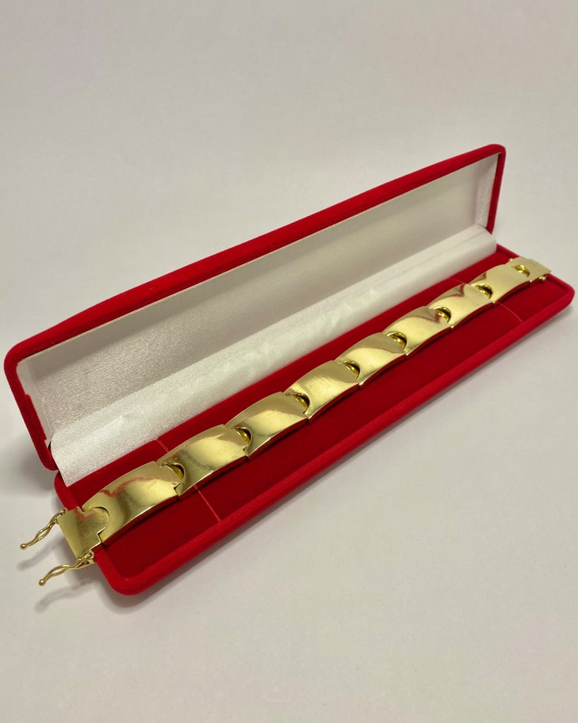 BRACELETE LISO 15MM FEITO DE MOEDA ANTIGA - 21cm