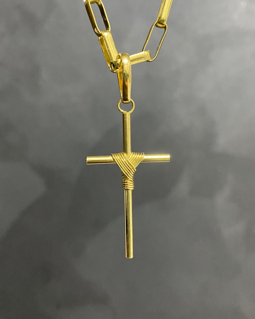PINGENTE CRUZ AMARRADA GRANDE - 4,5x2,7cm