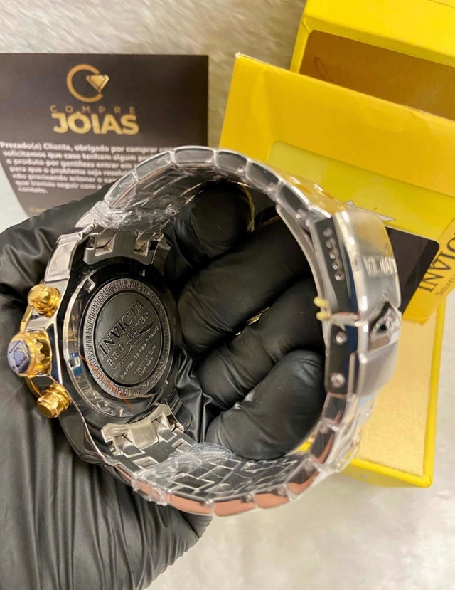 Relógio Invicta Pro Diver Banhado A Ouro 100% Original C/CAIXA E MANUAL