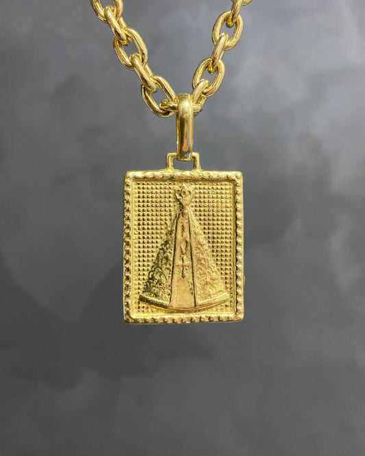 PINGENTE NOSSA SENHORA APARECIDA QUADRADO - 3x2,5cm