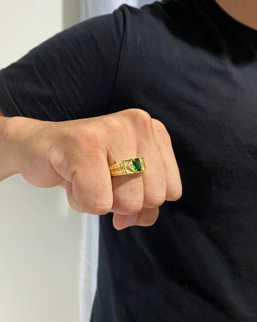 ANEL DE FORMATURA COM PEDRA - VÁRIAS CORES