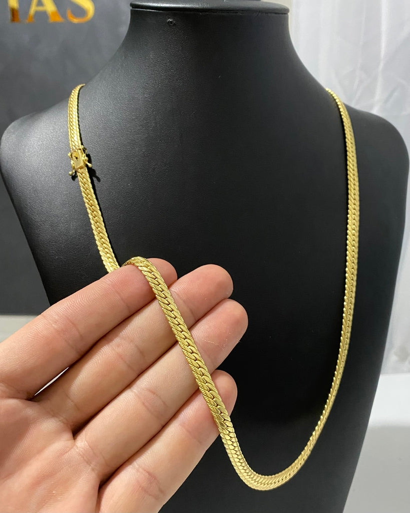 CORRENTE CUBANA CHAPADA 6MM - 70CM