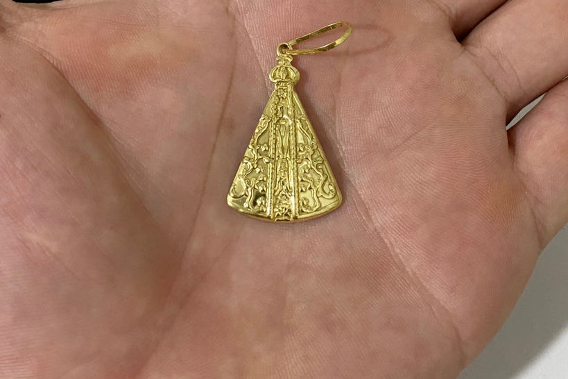 PINGENTE NOSSA SENHORA APARECIDA SIMPLES - 3,3x2cm