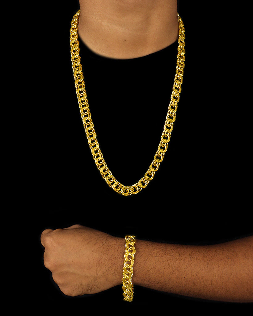 CONJUNTO CORRENTE + PULSEIRA / FRISO 12MM