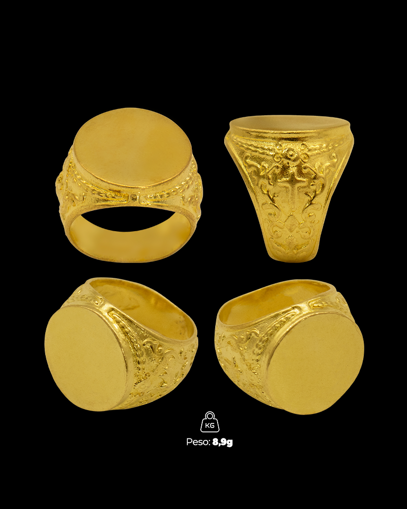 DEDEIRA: LISA REDONDA COM CRUZ LATERAL