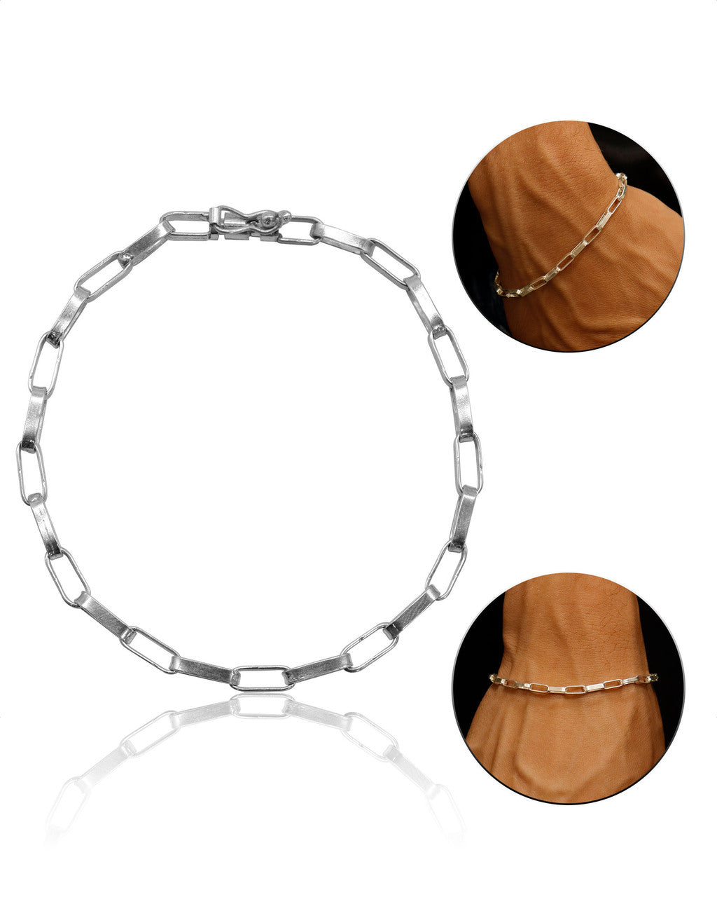 PRATA - PULSEIRA: TIJOLINHO 4MM