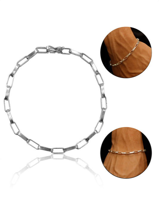 PRATA - PULSEIRA: TIJOLINHO 4MM